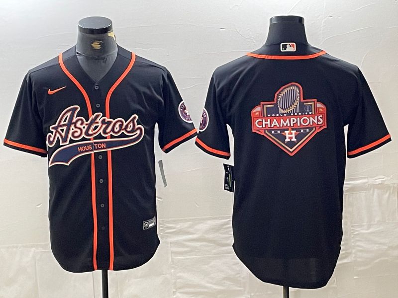 Men Houston Astros Blank Black Jointly 2024 Nike MLB Jersey style 9->pittsburgh steelers->NFL Jersey